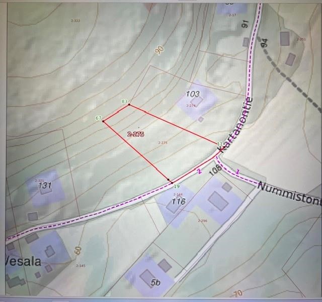 kiinteistö kartalla