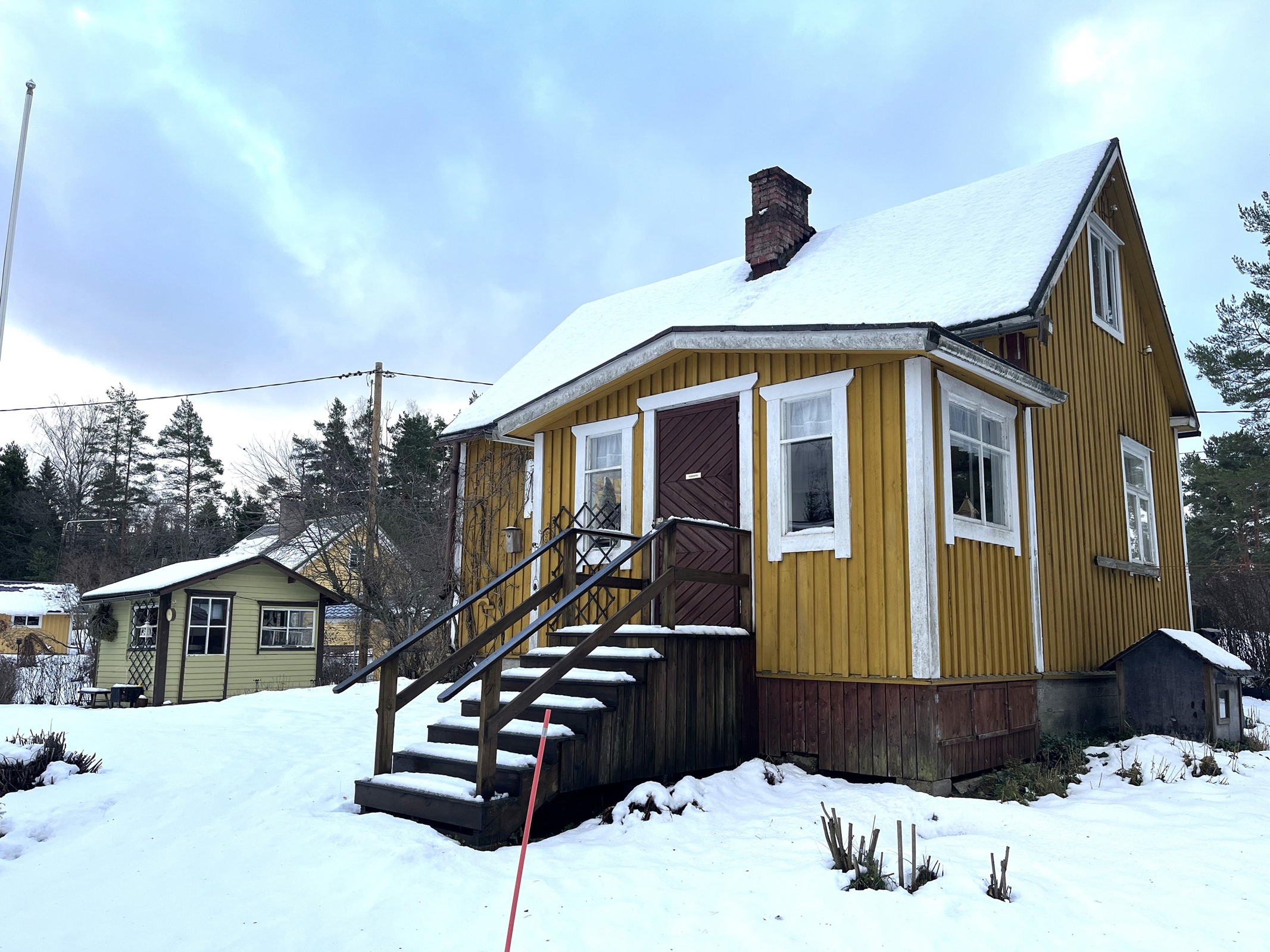 Vuonna 1938 rakennettu talo, joka varastona