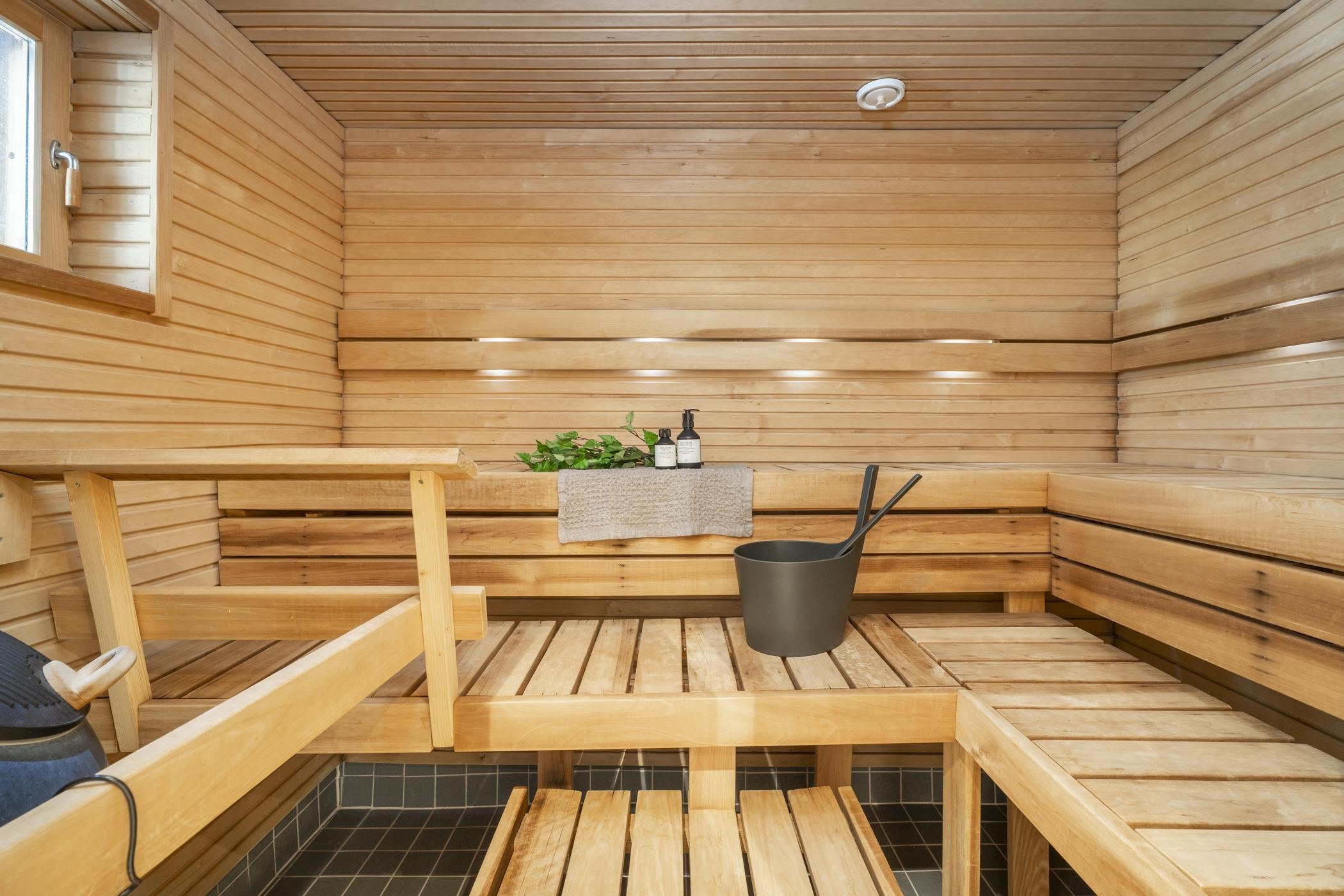 Saunassa Hetivalmis kiuas