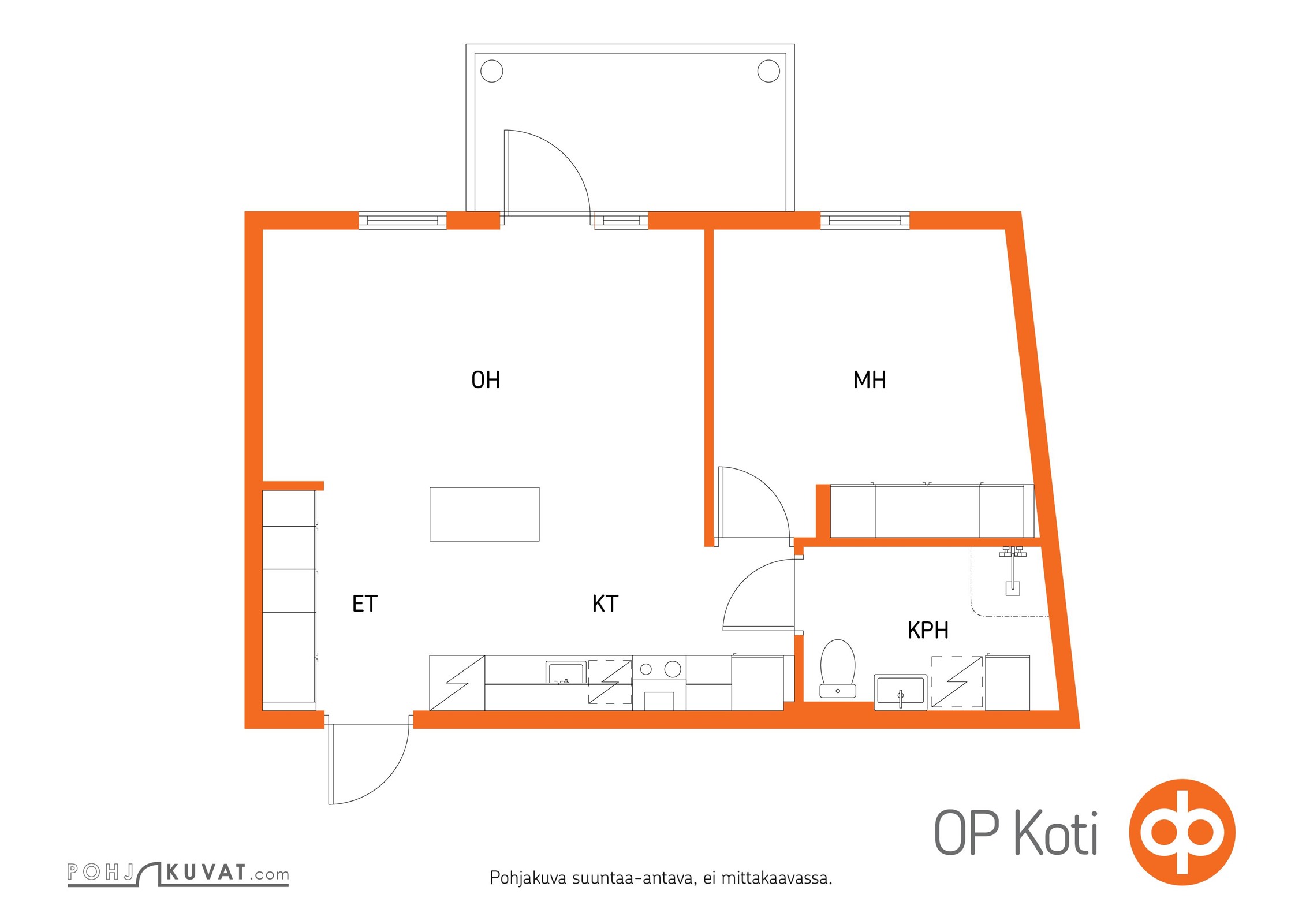ikkunat sisäpihalle päin