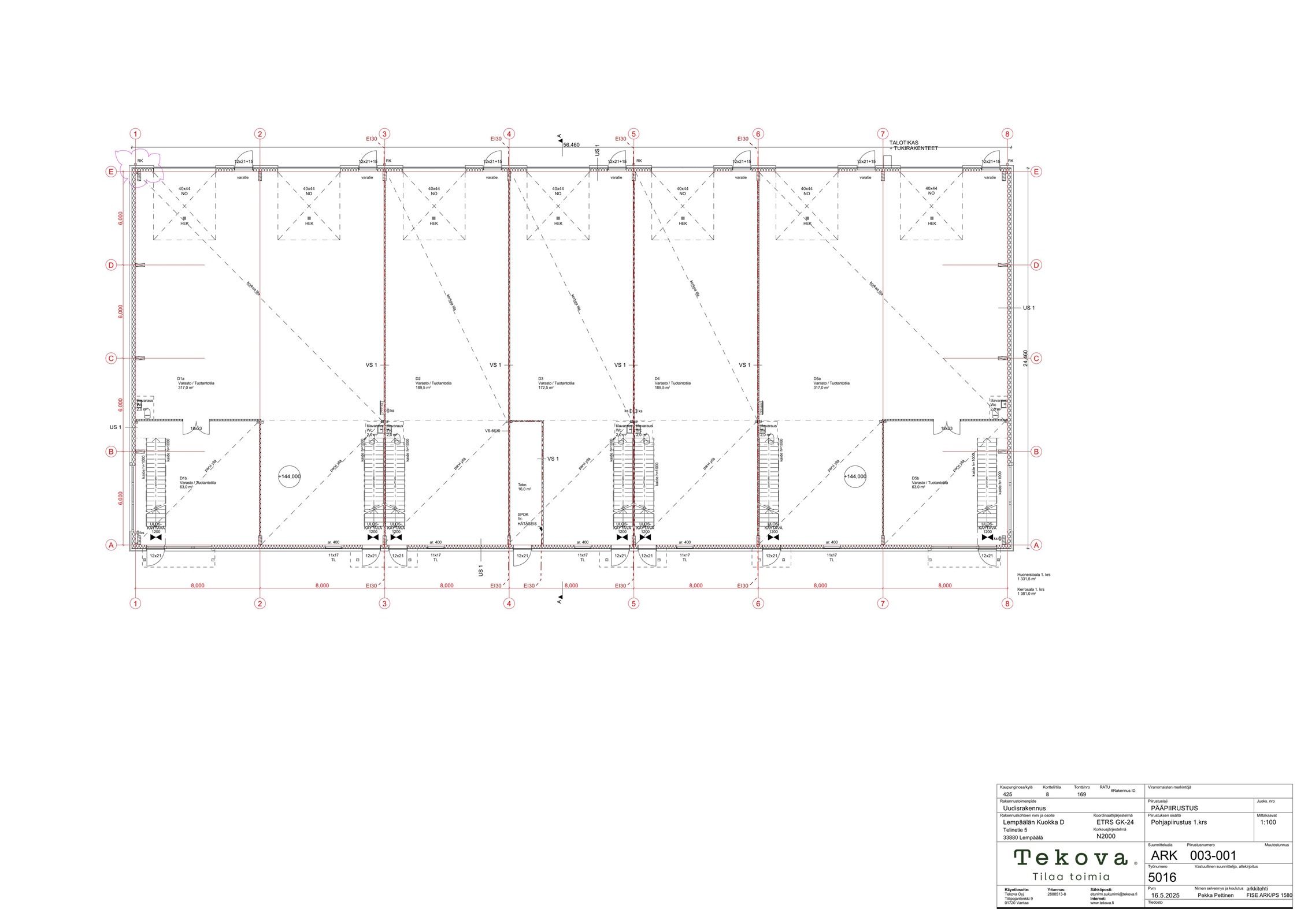 Pohjapiirros kerros 1