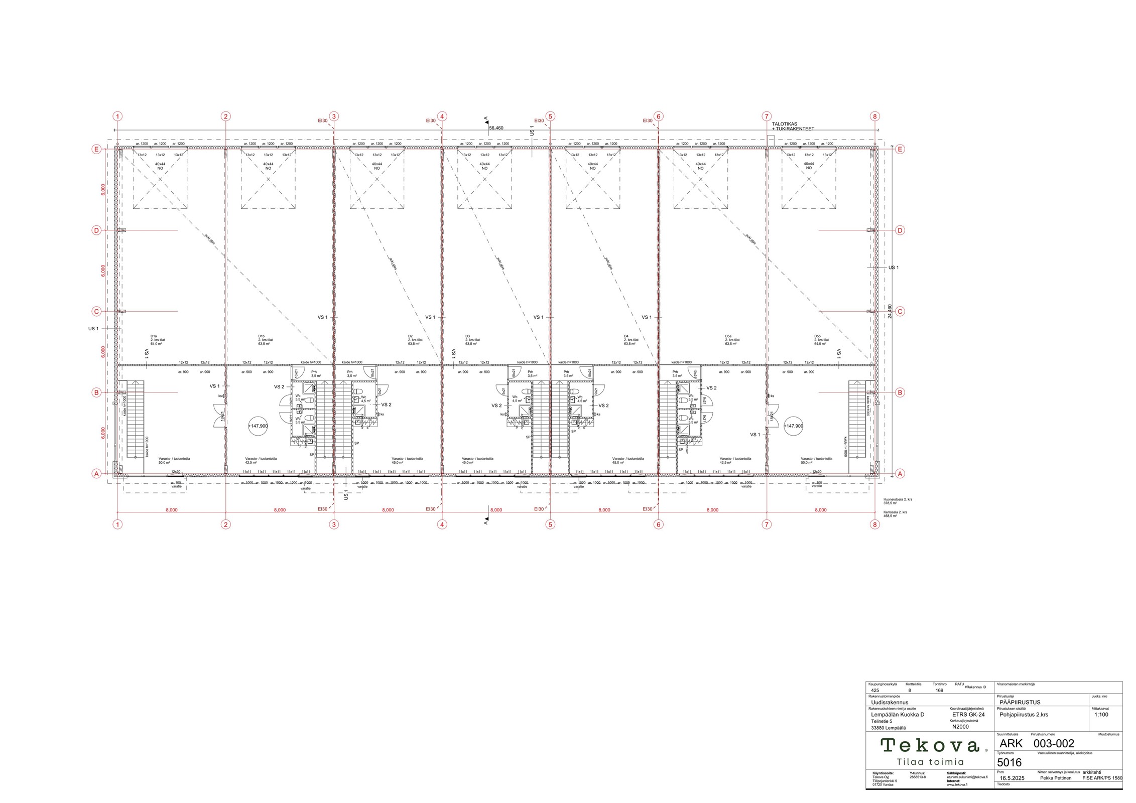 Pohjapiirros kerros 2