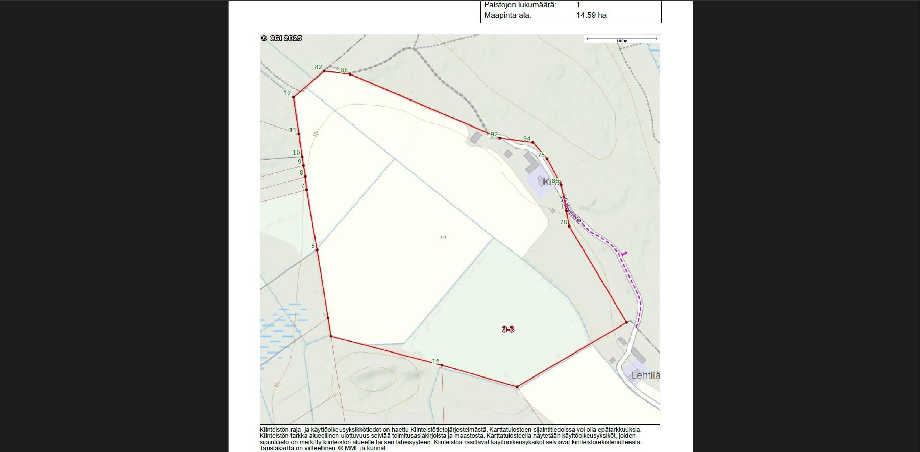 Koko kiinteistön kartta