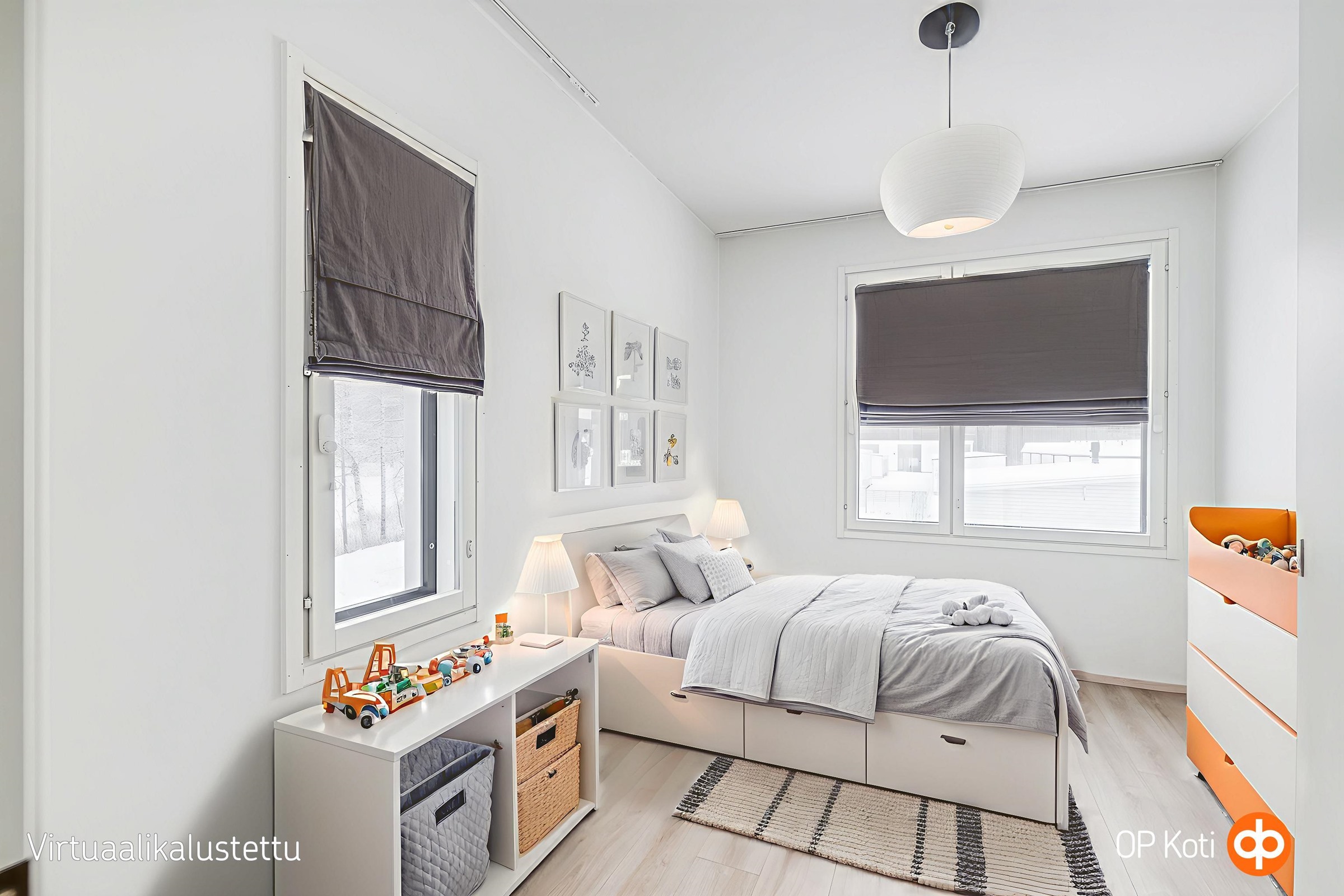 Virtuaalisesti sisustettu lastenhuoneeksi