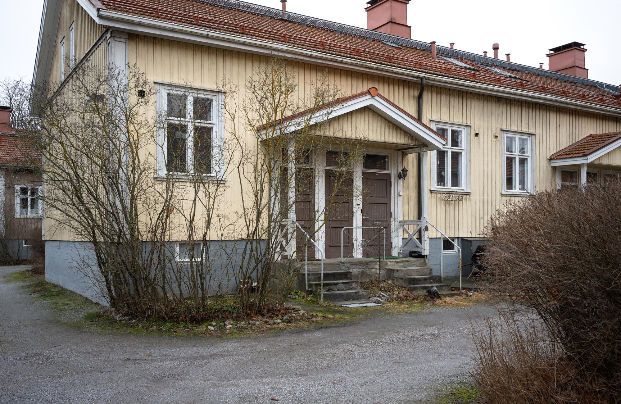 huoneiston päädyn pihapatio