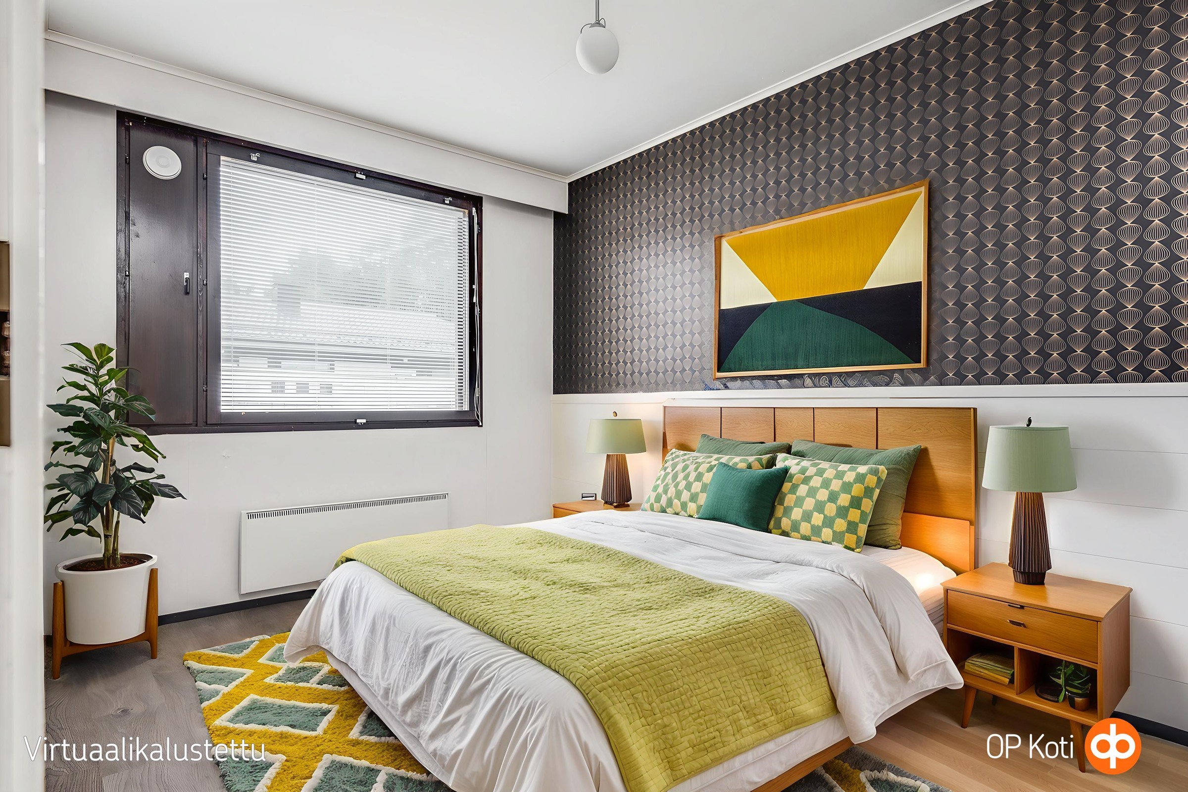 Makuuhuone virtuaalikalustettuna