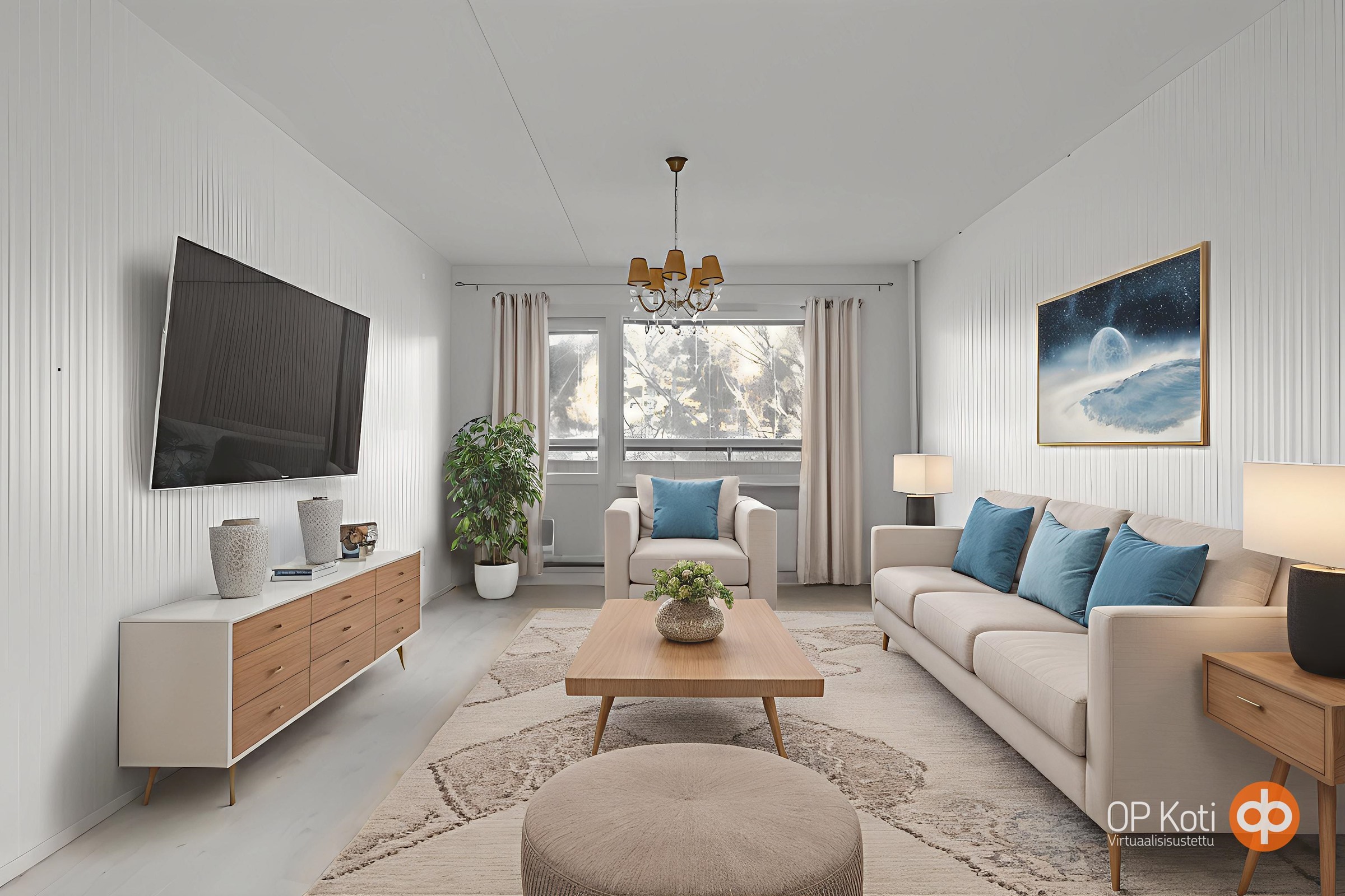 Digistailattu olohuone