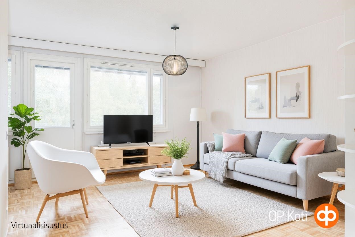 Virtuaalistailattu olohuone