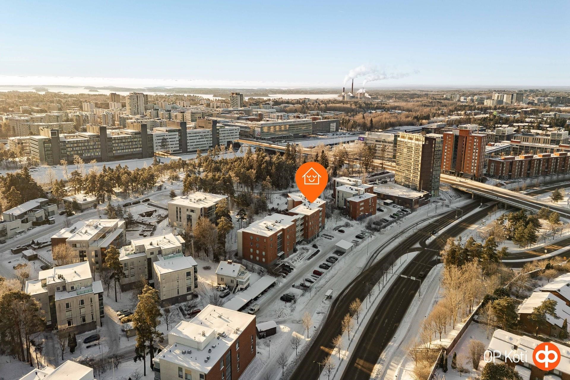 Sijainti ilmakuvassa.