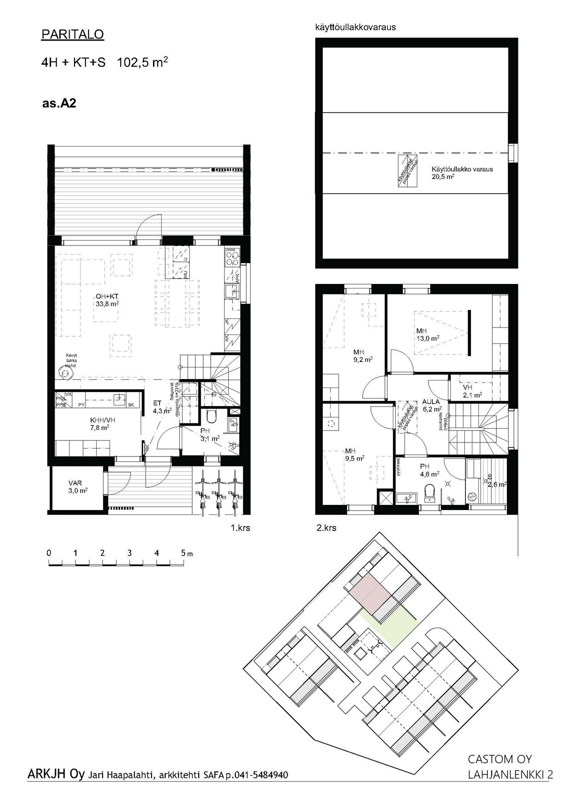 Vaihtoehtoinen pohjaratkaisu 4h+kt