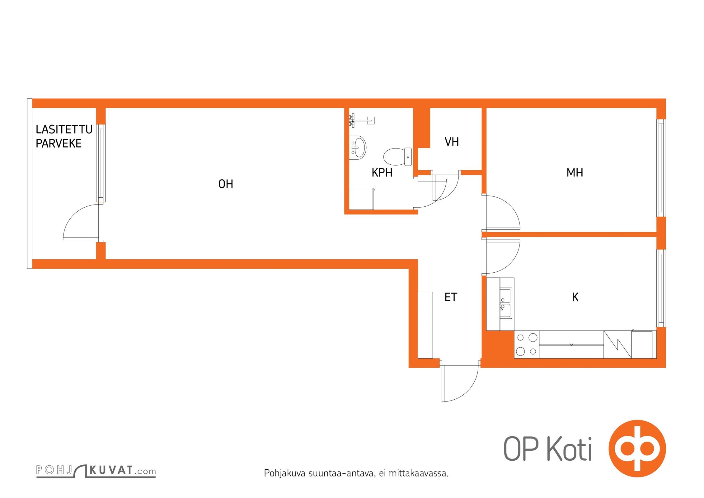 läpitalon huoneisto