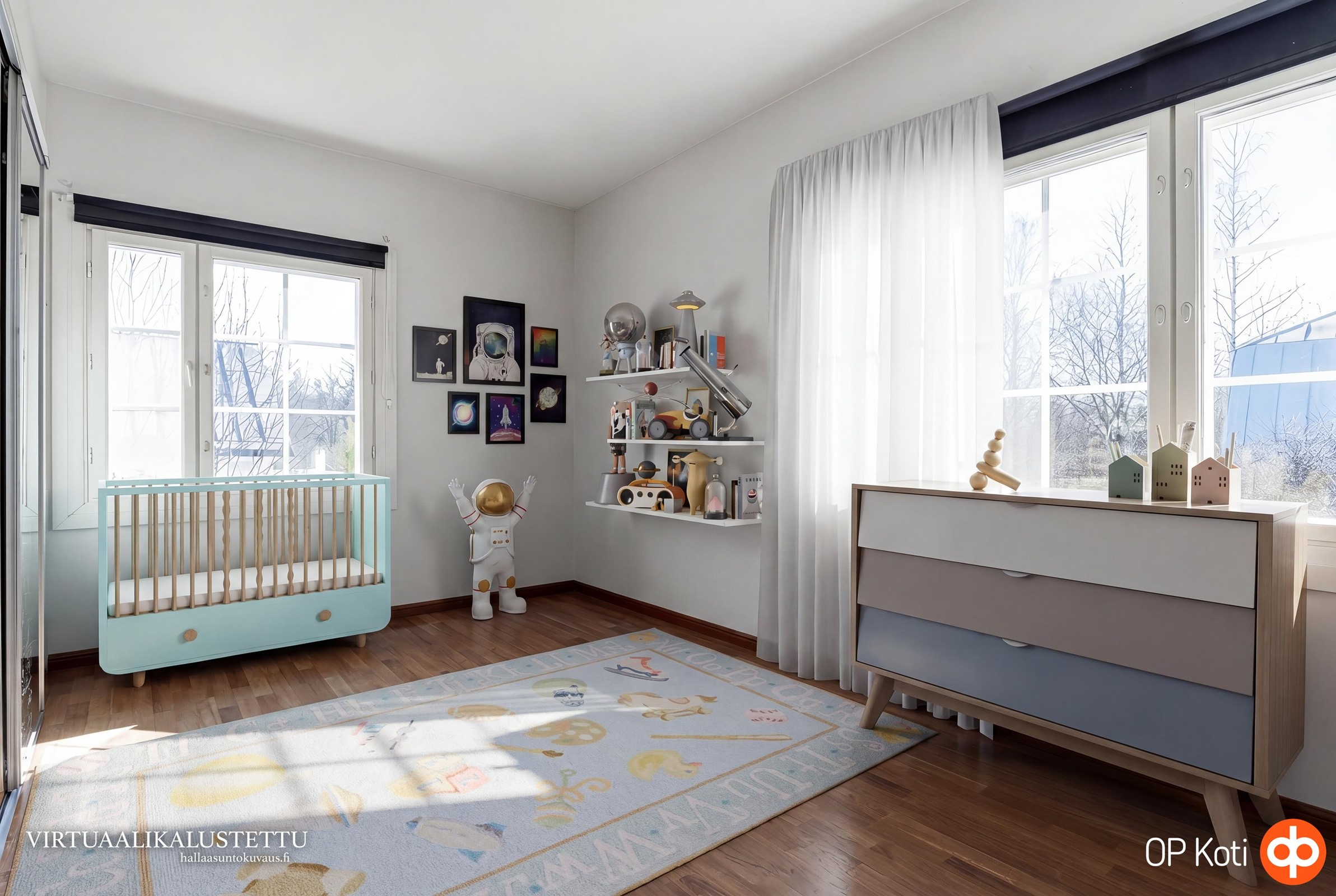 Virtuaalikalustettu lastenhuone
