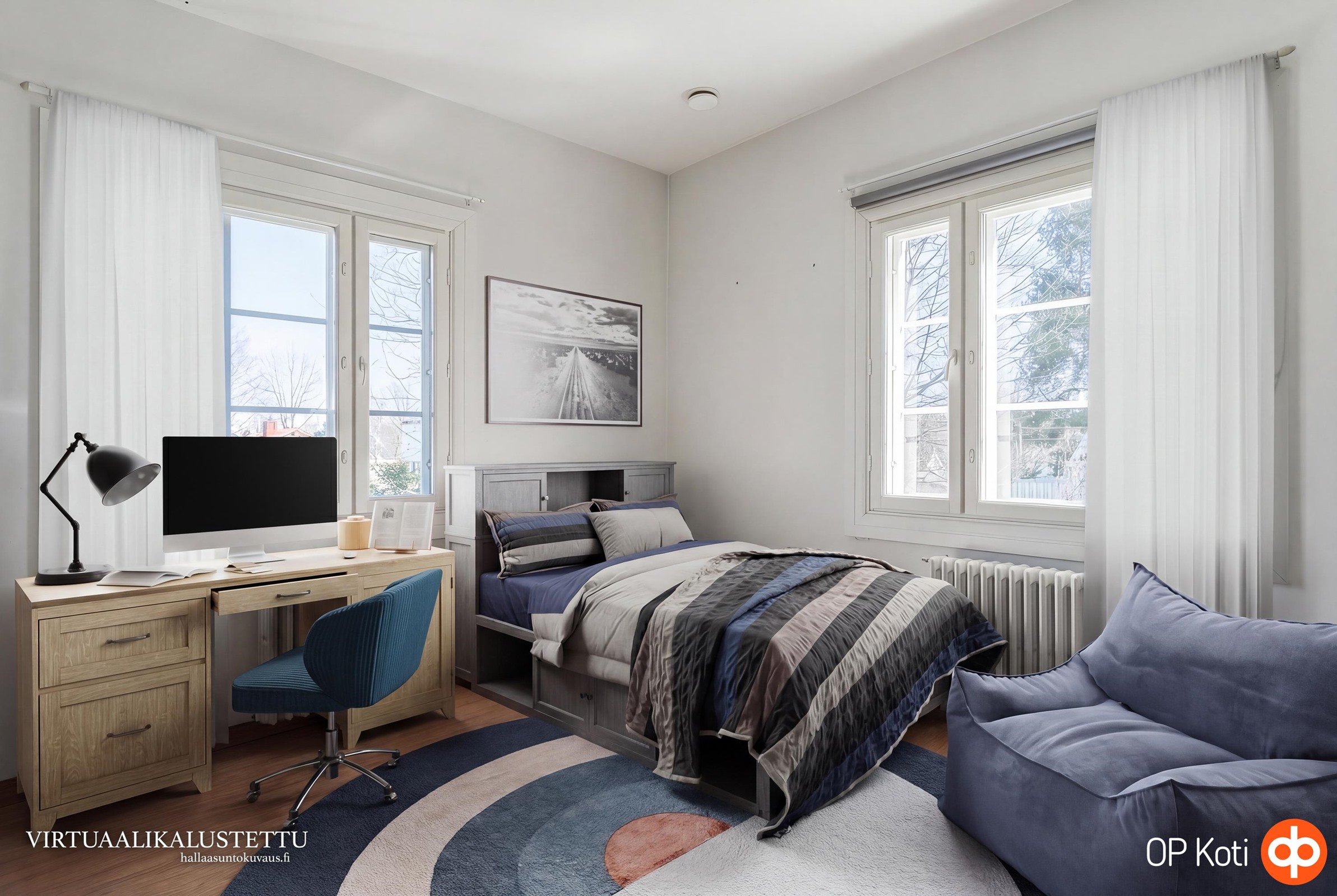 Virtuaalikalustettu työ-/vierashuone