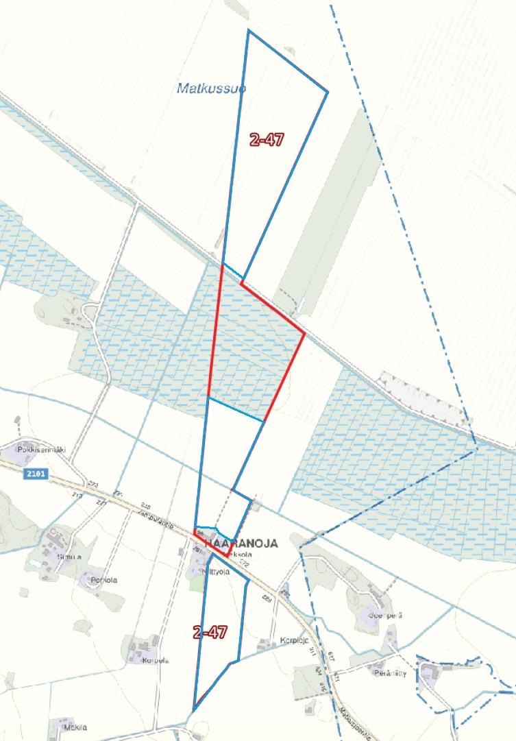 Koko määräalan kartta 23,38 ha