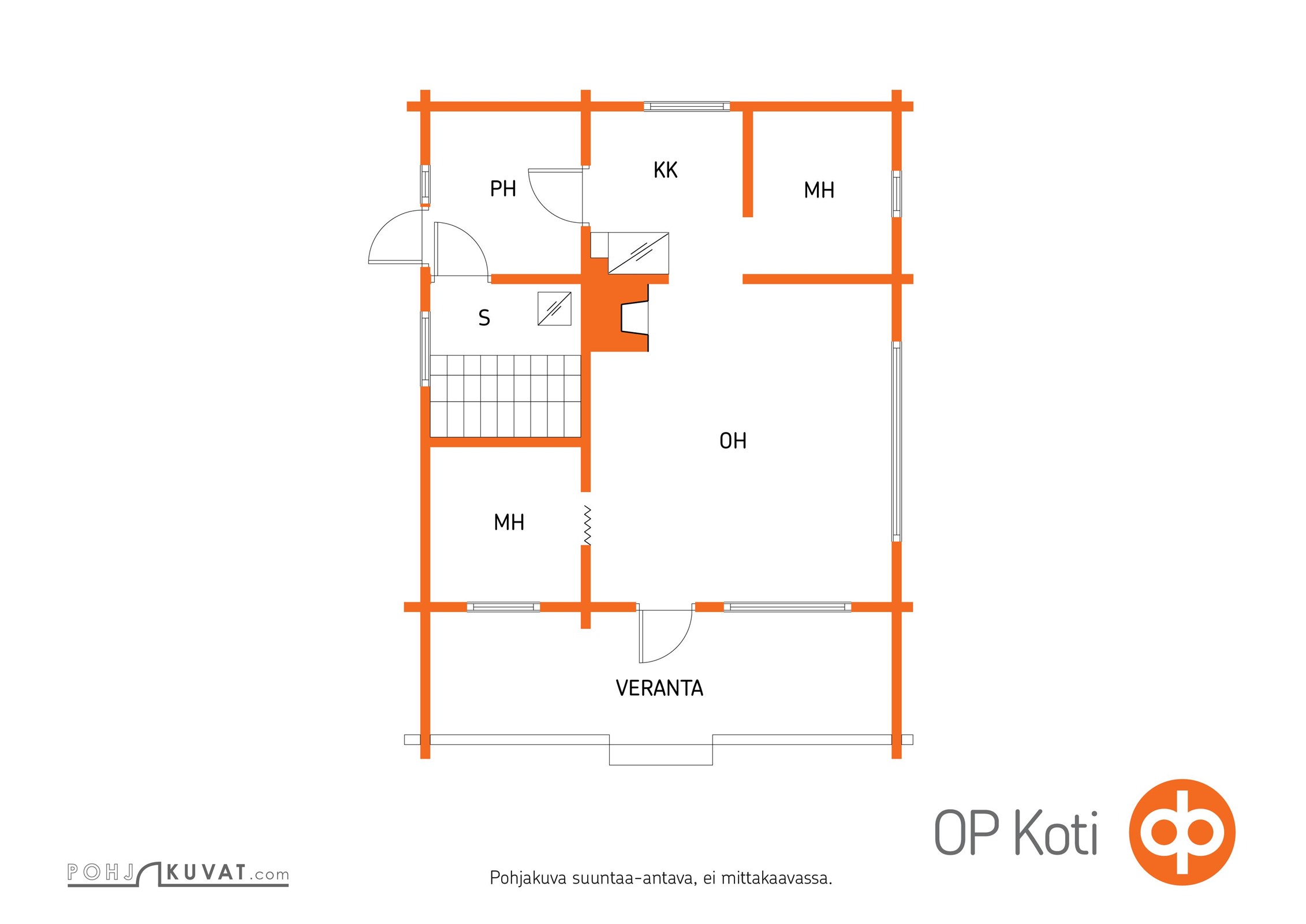 vanhan päärakennuksen pohjakuva