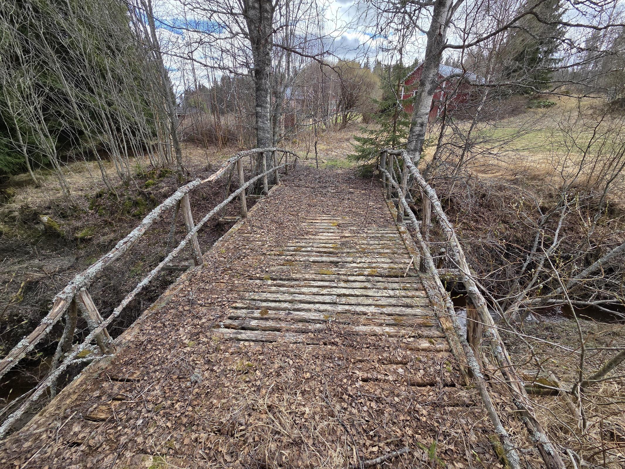 mökille aiemmin johtanut silta, nyt käyttökelvoton