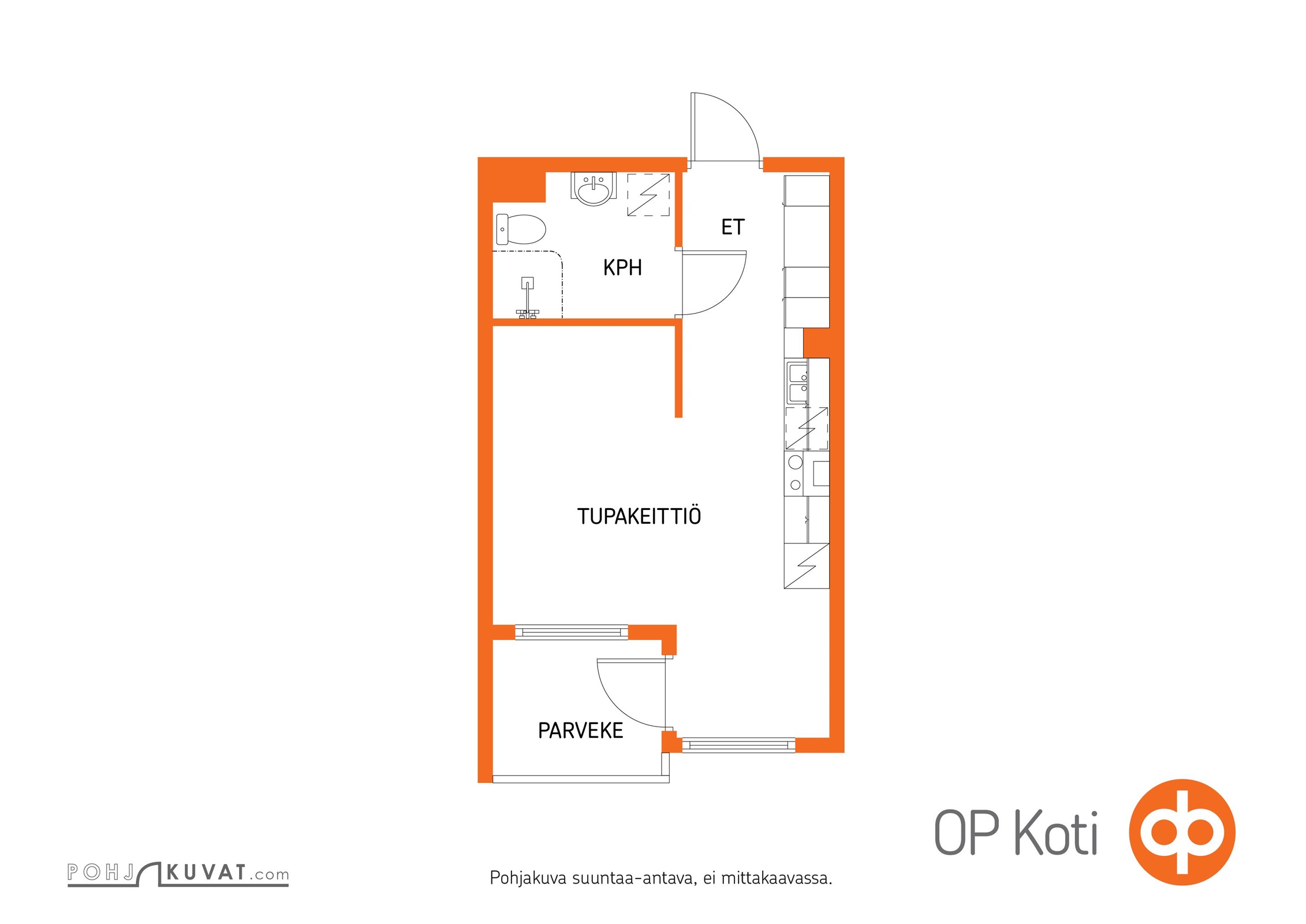 apartment, Tupak+alk, 27.5 m², Välivainio – pohled 3