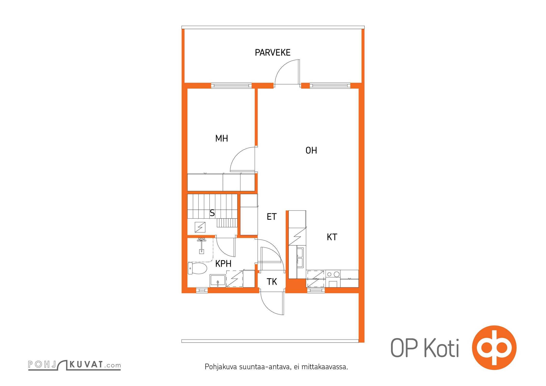 apartment, 2h+kk+s, 40 m², Peltola – pohled 2