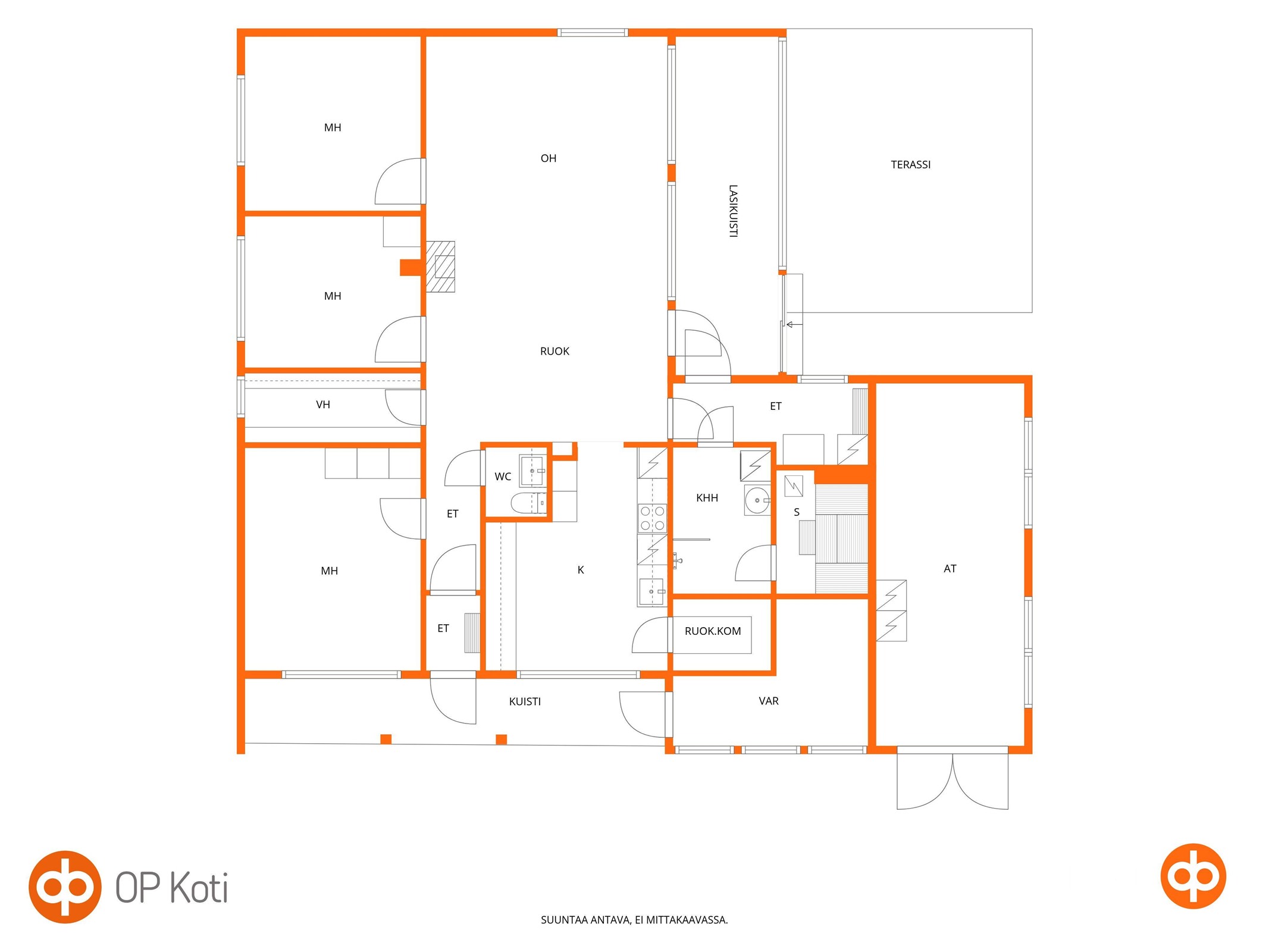 apartment, 4h+k+kph+s+wc ja autotalli, 112 m², Paavola - View 2