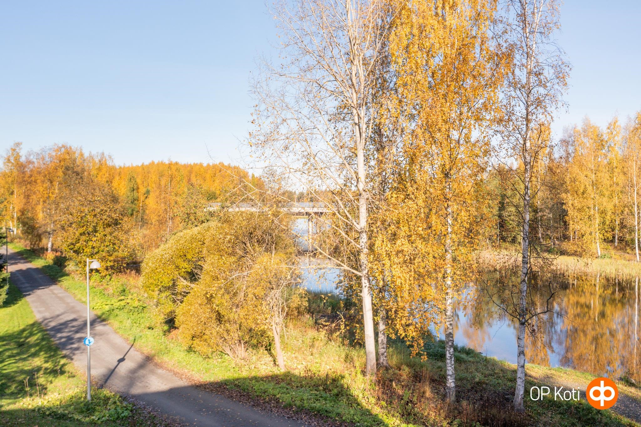 asunnosta erittäin kaunis näkymä Tourujoelle