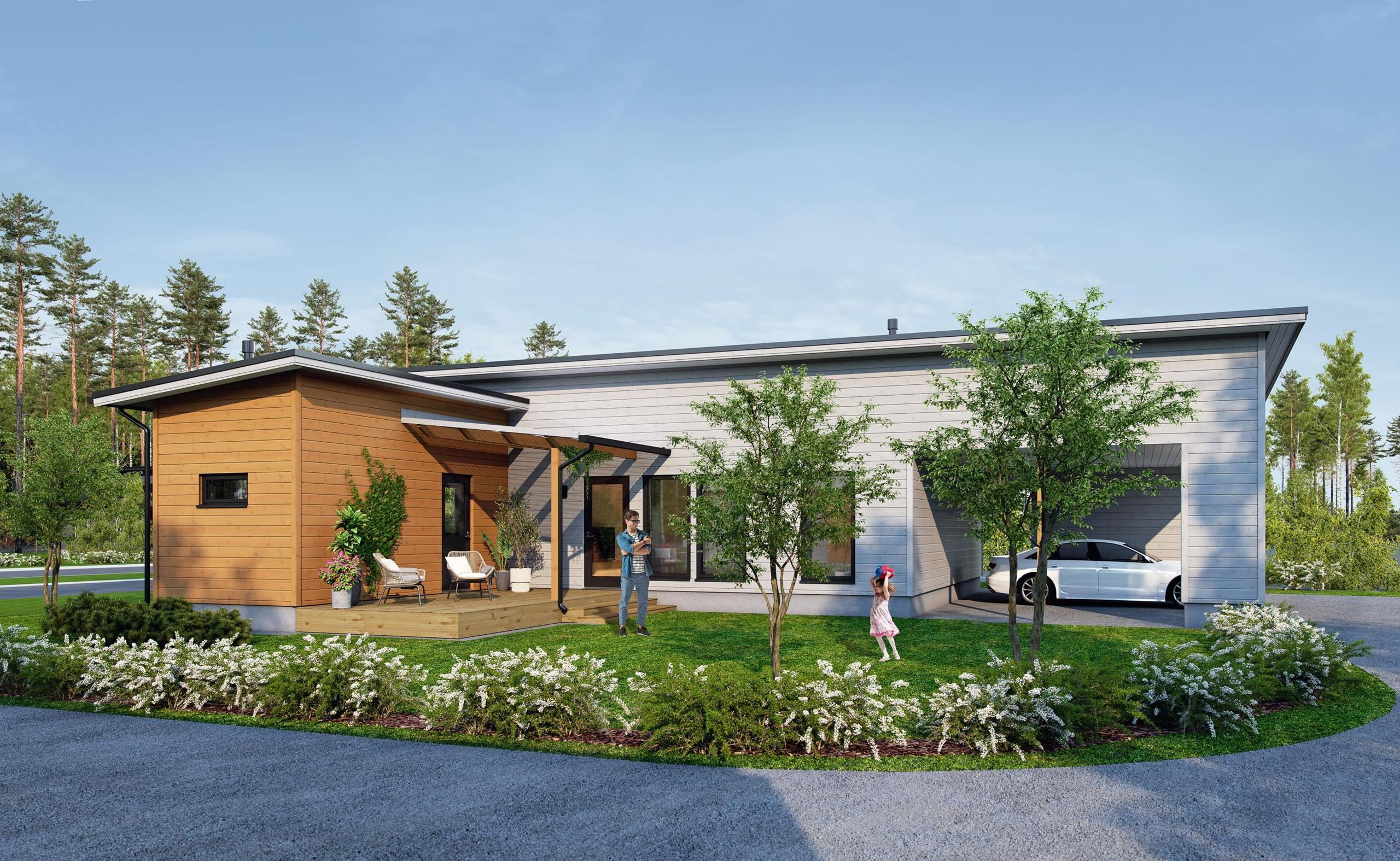 Havainnekuva erillistalosta